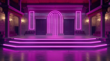 Vibrant cyberpunk neon disco background with electrifying aesthetic and futuristic vibes