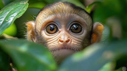 Fototapeta premium Curious Monkey Baby