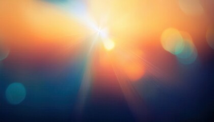 Fototapeta premium Dreamy Abstract Light Blur with Warm Pastel Bokeh Circles and Gradient of Soft Oranges, Pinks, Purples, and Teal Hues Creating a Gentle, Ethereal Glow