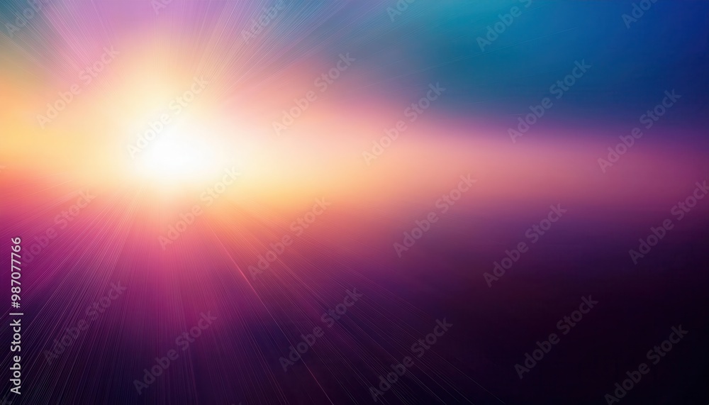 Poster dreamy abstract light blur with warm pastel bokeh circles and gradient of soft oranges, pinks, purpl