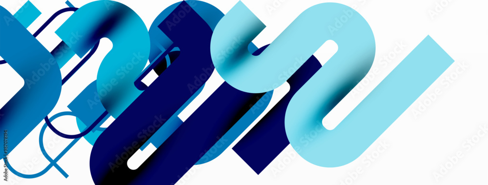 Poster Wave lines minimal abstract background