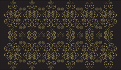 Ethnic art vector design, vintage, geometric, fashion textile pattern and Asian wallpaper background, Hmong ethnic fabric pattern.