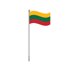 Flag of Lithuania. Isolated on white vector illustration