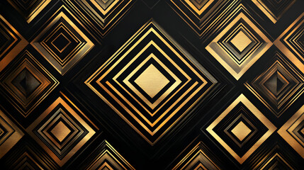 Gold Geometric Abstract Pattern