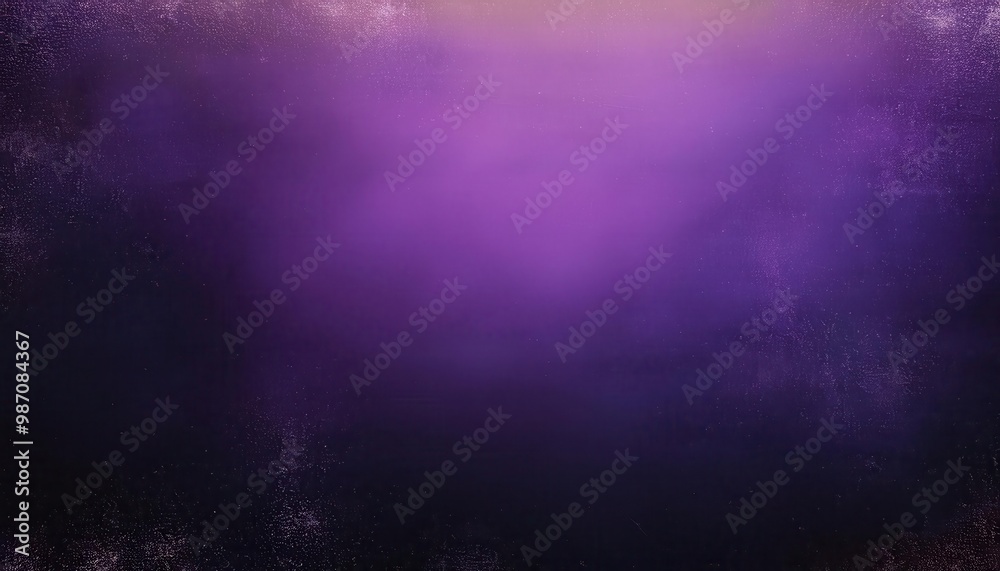 Poster Abstract Dreamscape: Faded Vintage Frame with Deep Purple and Violet Glow, Textured Background Evoking Mystical Nighttime Atmosphere and Subtle Hints of Light Amidst Shadowy Gradients
