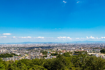 Obraz premium 西宮・甲山森林公園から眺める阪神間の街並み