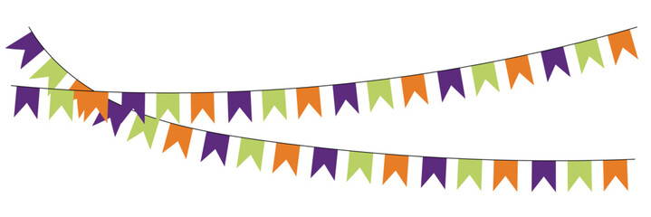 Halloween buntings. Halloween party fun garland. © RadiantForms