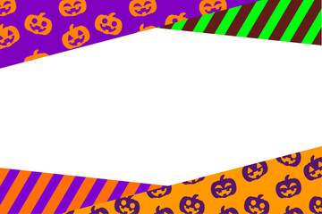 ハロウィンカラフル枠①