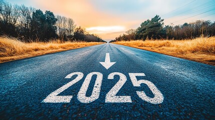 2025 Happy New Year celebration illustration,generated with AI.