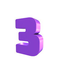 Purple Text 3D Render