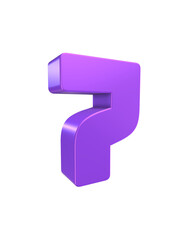 Purple Text 3D Render