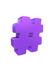 Purple Text 3D Render