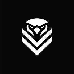 Bold and Simple Eagle Head Icon Vector