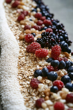 Nutritional Close-Up of Digestive Health with Whole Grains