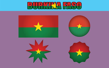 Burkina Faso National Flag vector – bold colors and symbolic design, perfect for patriotic displays!