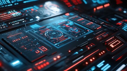 Obraz premium Futuristic Technology Interface