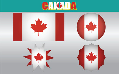 Canada National Flag vector – iconic maple leaf design, perfect for national pride and cultural projects!