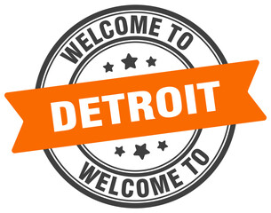 WELCOME TO DETROIT STAMP