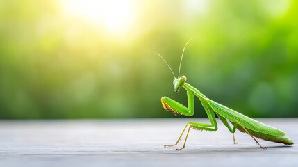 A praying mantis yoga instructor leads a class of flexible stick insects, representing fitness trends and the pursuit of physical and mental wellness