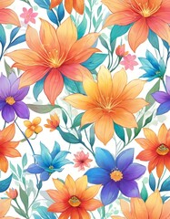 Pattern with flowers, background