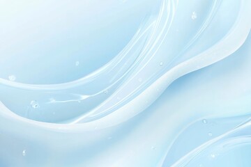 Transparent blue and white gradient Gel background or pattern with light blue lights. Gel blue background Virus protection or facial moisturizing cosmetics concept. Long banner, ai