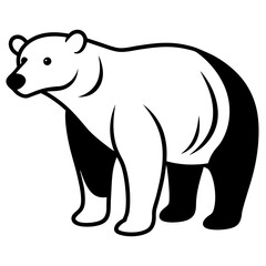 Fototapeta premium Creative vector design of polar bear on a white background