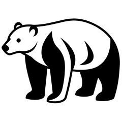Obraz premium Creative vector design of polar bear on a white background