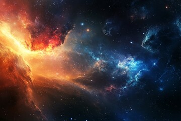 a futuristic background showcasing the intersection of science fiction and real space research. Incorporate elements of space exploration, AI Generative