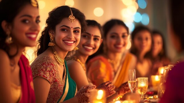 A groudp of indian sublings partying together before rakhi, soft lighting and light background, photo-realistic photography, AI Generative