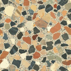 Subtle Terrazzo Flooring Pattern with Organic Texture and Muted Tones
