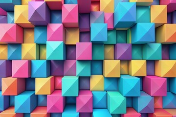 Obraz premium ai generative colorful 3d cube pattern