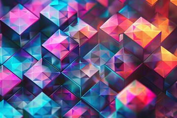 Obraz premium ai generative colorful 3d cube pattern