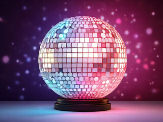 Obraz premium disco ball isolated on white background,Ai generated 