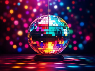 Obraz premium shiny disco ball,Ai generated 
