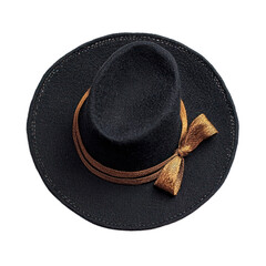 Pilgrim Hat top view isolate on transparent background