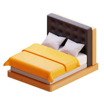 bed  3d icon illustration