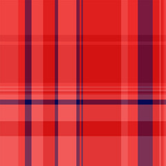 Folded fabric plaid vector, tweed pattern check seamless. Thread textile tartan texture background in red and pink colors.