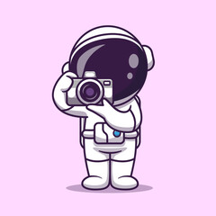 Cute Astronaut Holding Camera Cartoon Vector Icon
Illustration. Science Technology Icon Concept Isolated
Premium Vector. Flat Cartoon Style