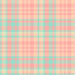 Formal check tartan texture, windowpane vector textile seamless. Detailed fabric pattern plaid background in light and red colors.