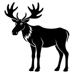 Obraz premium Moose's creative vector design on a white background