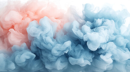 Obraz premium A mesmerizing blend of soft pink and blue smoke textures, ideal for artistic backgrounds and creative projects.