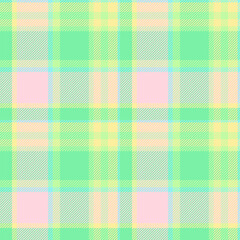 Cowboy vector fabric background, pride textile seamless check. Lined plaid tartan pattern texture in green and light colors.