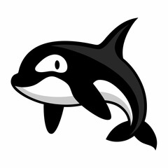 Obraz premium orca killer whale logo vector illustration