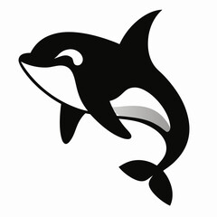 Obraz premium orca killer whale logo vector illustration