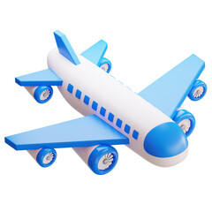 airplane  3d icon illustration