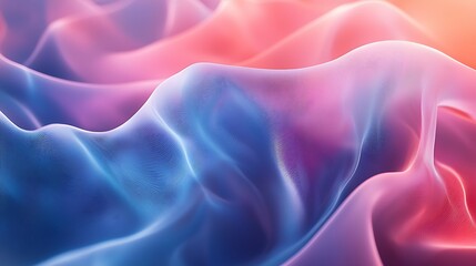 Purple, pink, and blue wavy lines swirl together in an abstract, digital background.