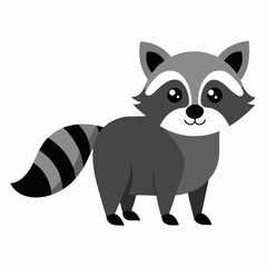 Obraz premium Raccoon vector design on a white background