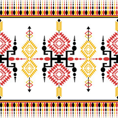 The geometric ethnic pattern of traditional style. Navajo, America Indian patterns. Design for background, wallpaper, clothing, wrapping, Batik, fabric, and prints. Vector illustration.