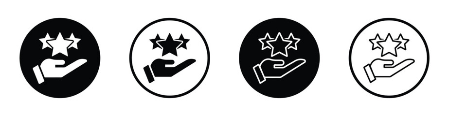 Feedback vector icons. Customer satisfaction icons. Customer review vector signs set