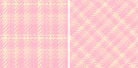 Vector background seamless of plaid pattern textile with a check fabric texture tartan. Set in popular colors. Eco friendly packaging ideas for products.